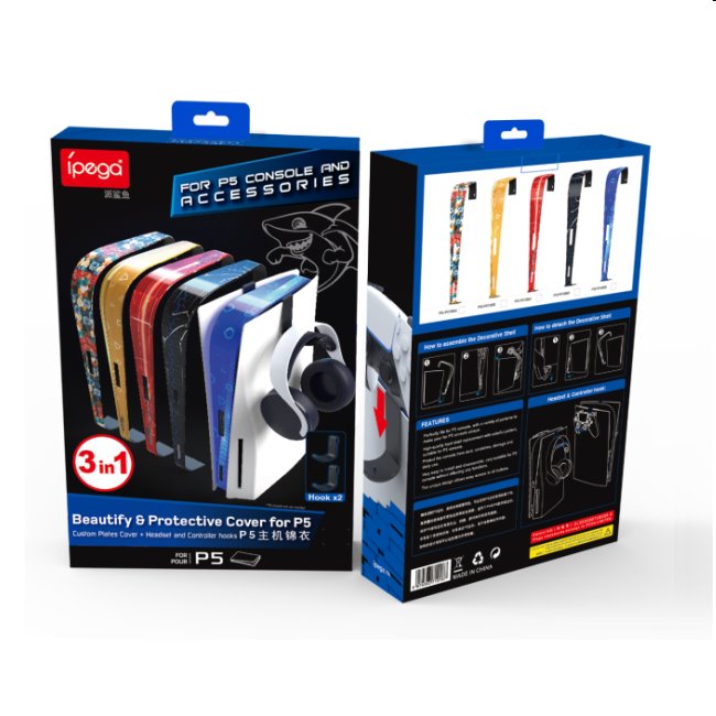 Dekorativní kryt iPega P5018A pro PlayStation 5, red Dekorativní kryt iPega P5018A pro PlayStation 5, red
