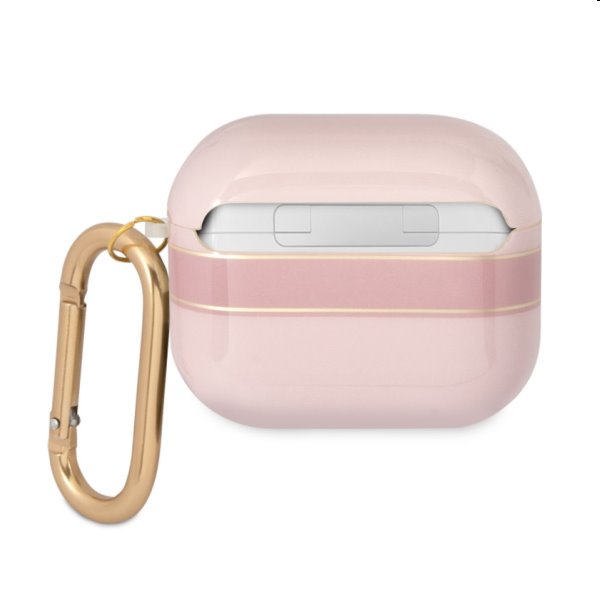 GUESS TPU Printed Stripe obal pro Apple AirPods 3 (GUA3HHTSP), růžové GUESS TPU Printed Stripe obal pro Apple AirPods 3 (GUA3HHTSP), růžové