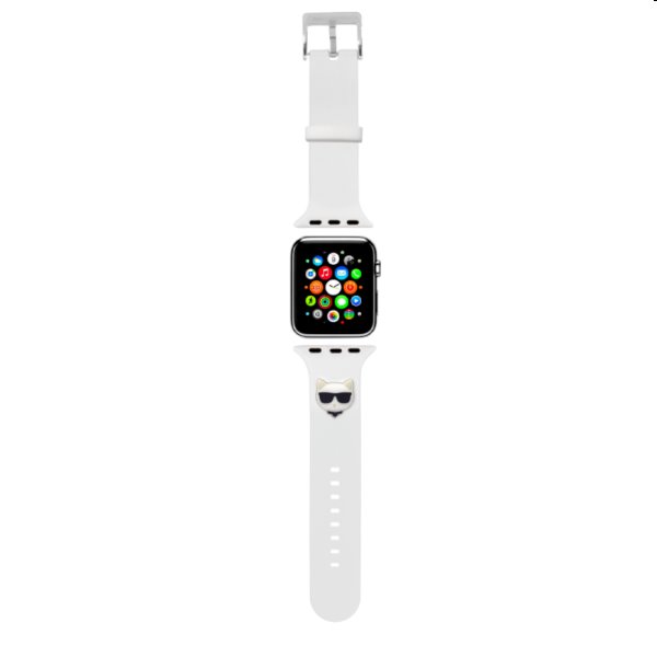 Karl Lagerfeld Choupette Head řemínek pro Apple Watch 38/40mm, white