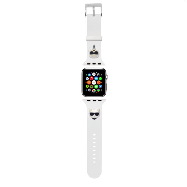 Karl Lagerfeld Karl and Choupette řemínek pro Apple Watch 38/40mm, white