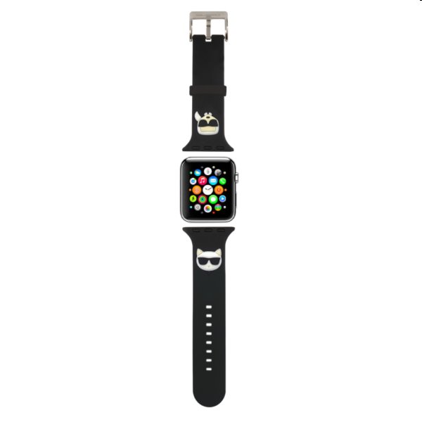 Karl Lagerfeld Karl and Choupette řemínek pro Apple Watch 42/44mm, black