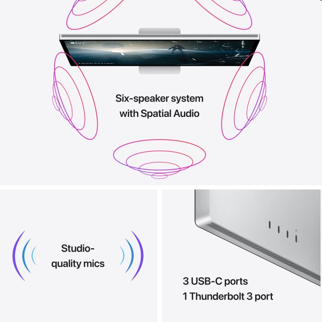 Apple Studio Display 27" Nano-Texture Glass (s adaptérem držáka VESA) Apple Studio Display 27" Nano-Texture Glass (s adaptérem držáka VESA)
