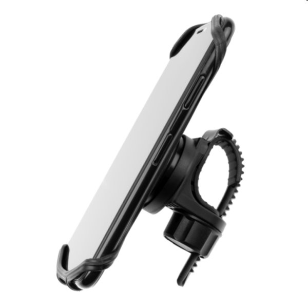 FIXED Bikee 2 odnímatelný silikonový držák mobilního telefonu na kolo, černý