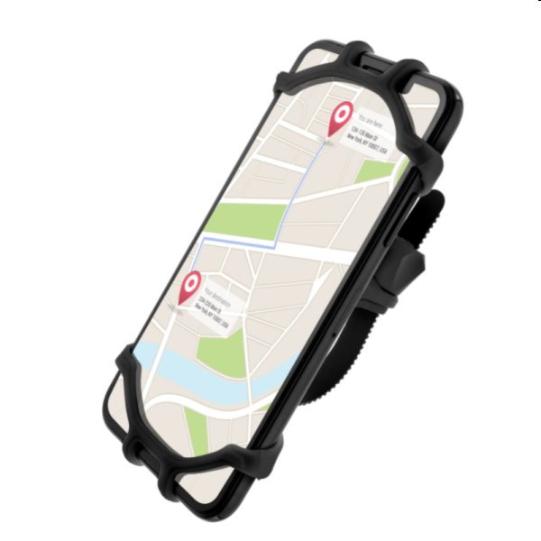 FIXED Bikee Silikónový držák mobilního telefonu na kolo, černý FIXED Bikee Silikónový držák mobilního telefonu na kolo, černý