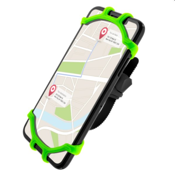 FIXED Bikee Silikonový držák mobilního telefonu na kolo, zelený