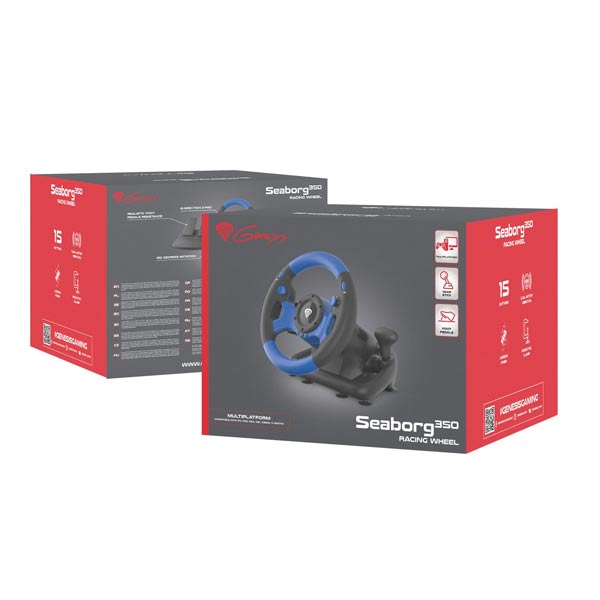 Genesis Seaborg 350 Steering Wheel for PC, PS4, X1, NSW Genesis Seaborg 350 Steering Wheel for PC, PS4, X1, NSW