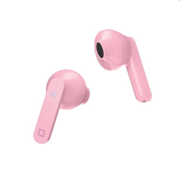 SBS Bezdrátové sluchátka TWS Air Free s nabíjecím pouzdrom, růžové