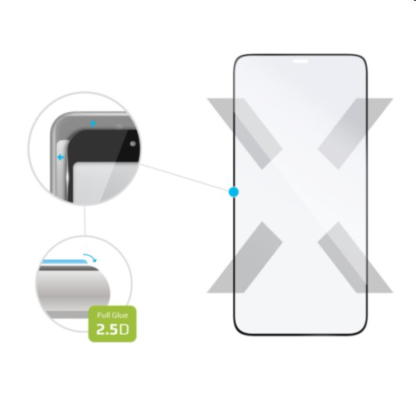 FIXED Full-Cover Ochranné tvrzené sklo pre Apple iPhone 12/12 Pro, černé