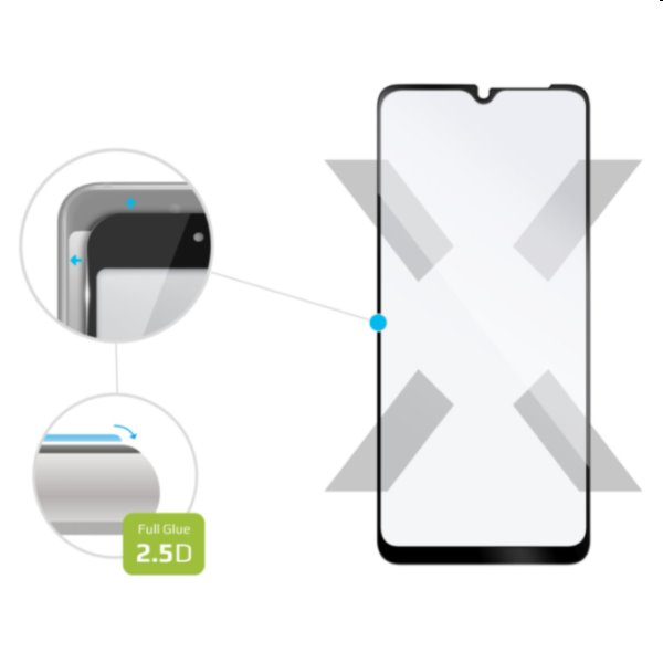 FIXED Full-Cover Ochranné tvrzené sklo pro Samsung Galaxy A12, černé