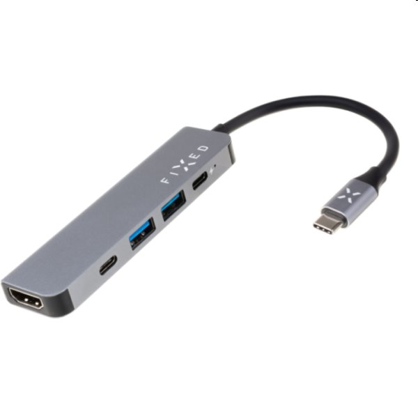 FIXED HUB Mini 5v1 s USB-C pro notebooky a tablety FIXED HUB Mini 5v1 s USB-C pro notebooky a tablety