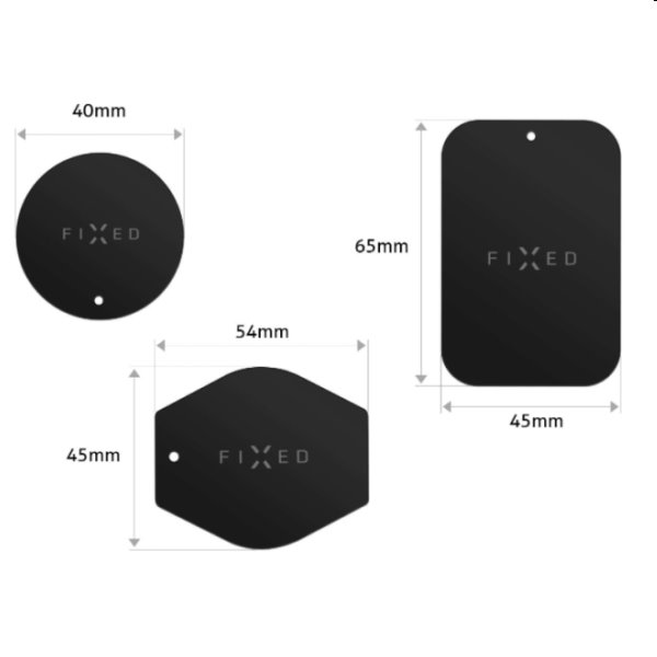 FIXED Icon Plates Souprava náhradních plíšků k magnetickým držákům, černé FIXED Icon Plates Souprava náhradních plíšků k magnetickým držákům, černé
