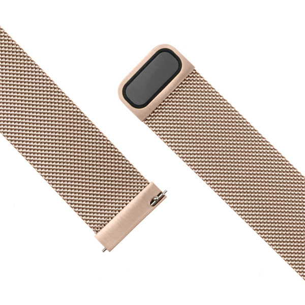 FIXED Mesh Nerezový řemínek pro Smart Watch 20 mm, zlato-růžový