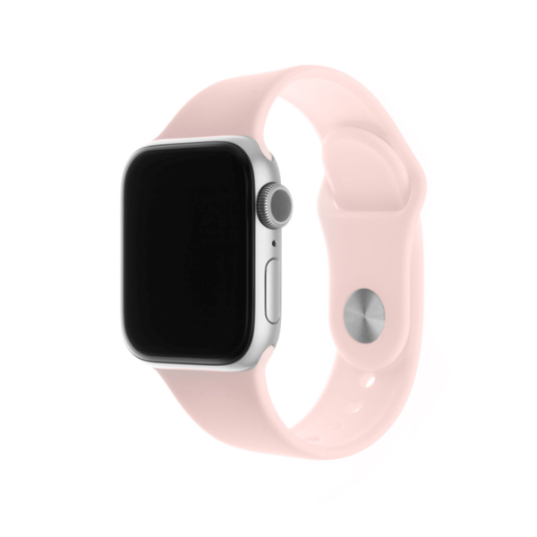 FIXED Set silikonových řemínků pro Apple Watch 42/44/45 mm, růžový