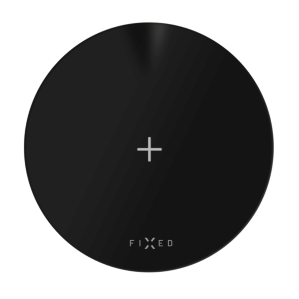 FIXED SlimPad Podložka pro rýchlé bezdrátové nabíjení telefonu, 15 W, černá
