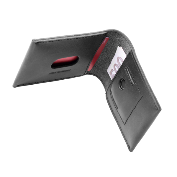 FIXED Smile Kožená peněženka se smart trackerem, černá