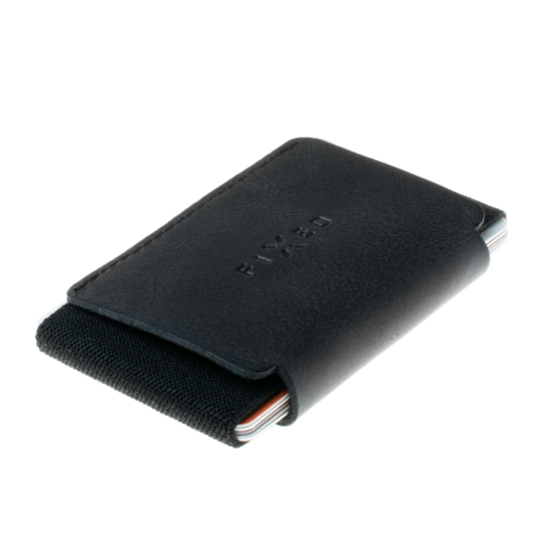 FIXED Smile Kožená peněženka se smart trackerem, černá