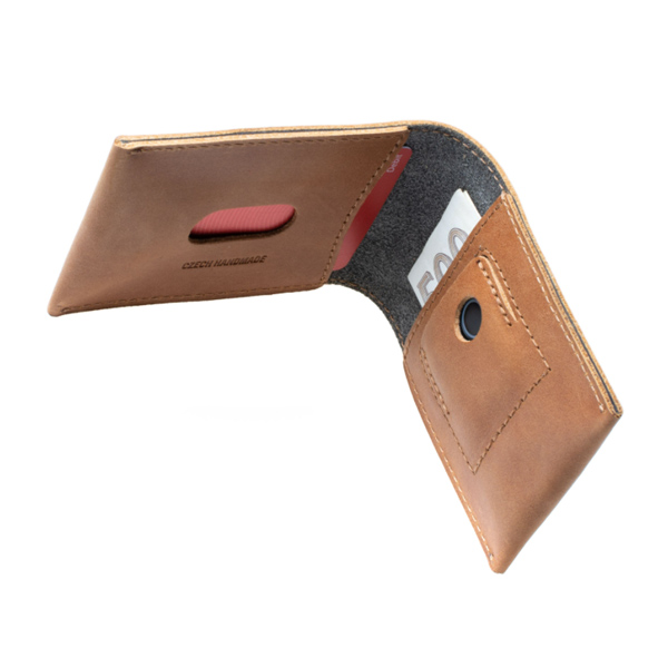 FIXED Smile Kožená peněženka se smart trackerem, hnědá FIXED Smile Kožená peněženka se smart trackerem, hnědá