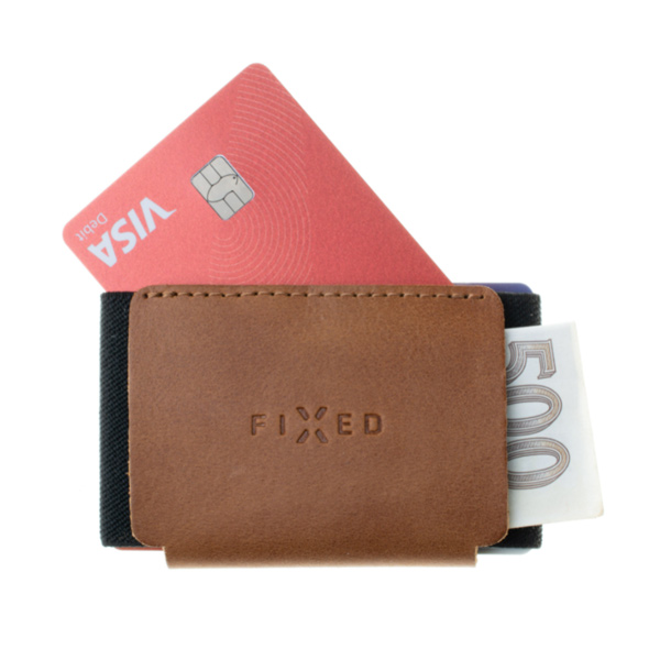 FIXED Smile Kožená peněženka se smart trackerem, hnědá FIXED Smile Kožená peněženka se smart trackerem, hnědá