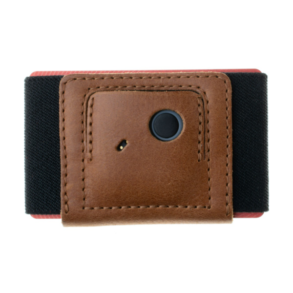 FIXED Smile Kožená peněženka se smart trackerem, hnědá
