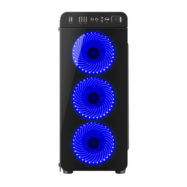Genesis IRID 300 BLUE MIDI skrinka(USB 3.0), 4 ventilátory s modrým podsvítěním