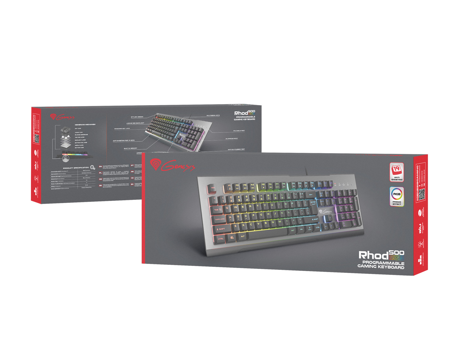 Genesis Rhod 500 RGB Keyboard CZ/SK layout