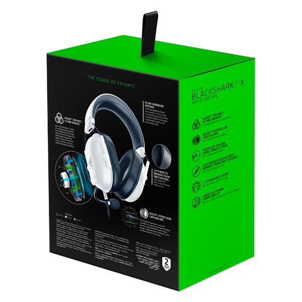 Herní headset Razer Blackshark V2 X, bílý