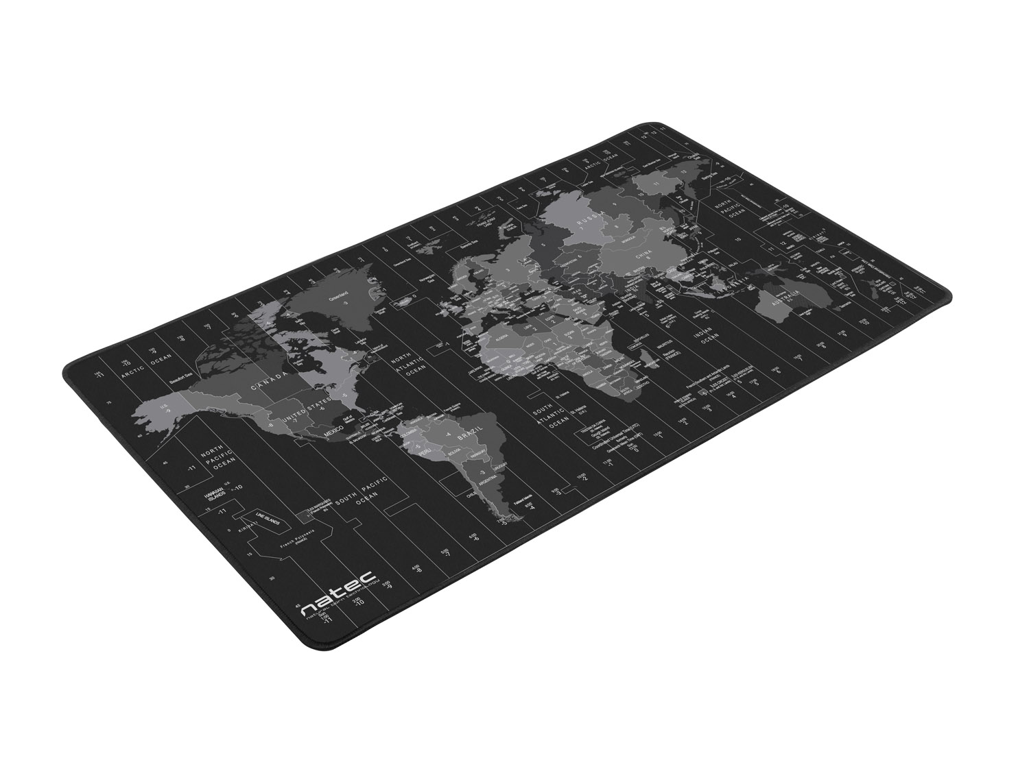 Maxi podložka Natec Maxi Mousepad Time Zone Map