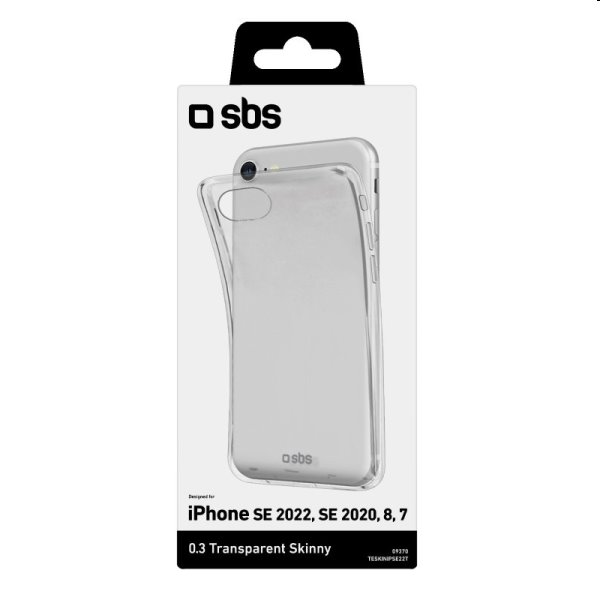 SBS pouzdro Skinny pro Apple iPhone SE 2022/SE 2020/8/7, transparentná