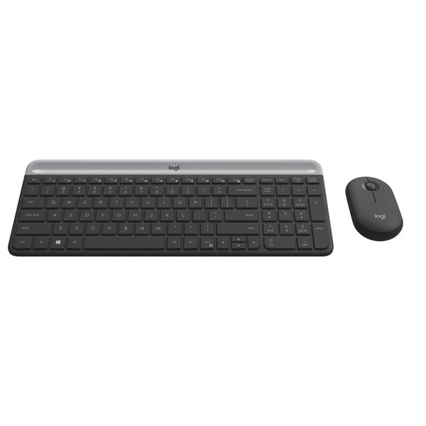 Logitech Slim Wireless Combo MK470 - CZ/SK, Graphite Logitech Slim Wireless Combo MK470 - CZ/SK, Graphite