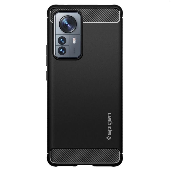 Pouzdro Spigen Rugged Armor pro Xiaomi 12 Pro, černé Pouzdro Spigen Rugged Armor pro Xiaomi 12 Pro, černé
