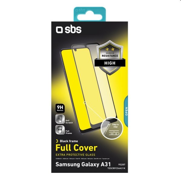 Tvrzené sklo SBS Full Cover pro Samsung Galaxy A31/A32, black Tvrzené sklo SBS Full Cover pro Samsung Galaxy A31/A32, black