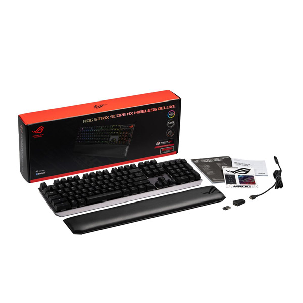 ASUS ROG Strix Scope NX Deluxe bezdrátová mechanická klávesnice , US rozložení , RED Switch