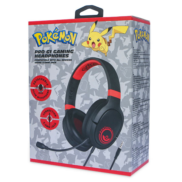 Dětské herní sluchátka OTL Technologies Pokémon Poké ball PRO G1, černé, červené Dětské herní sluchátka OTL Technologies Pokémon Poké ball PRO G1, černé, červené