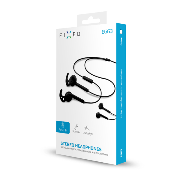 FIXED Earbuds EGG3 Sportové sluchátka, černé FIXED Earbuds EGG3 Sportové sluchátka, černé