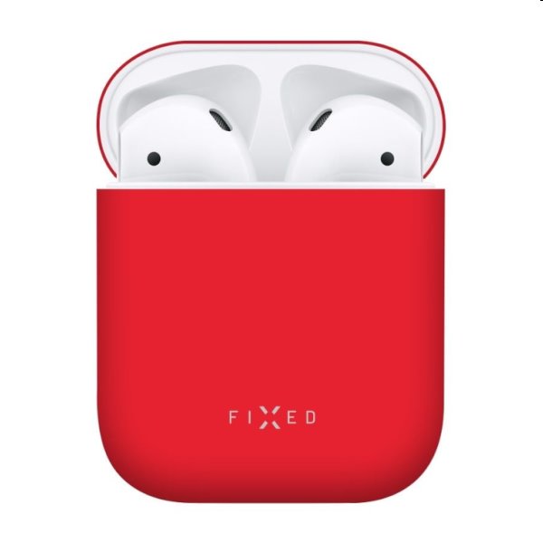 FIXED Silky Silikonové pouzdro pro Apple AirPods 1/2, červené FIXED Silky Silikonové pouzdro pro Apple AirPods 1/2, červené