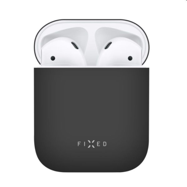 FIXED Silky Silikonové pouzdro pro Apple AirPods 1/2, černé FIXED Silky Silikonové pouzdro pro Apple AirPods 1/2, černé