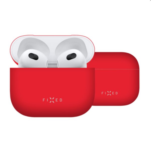 FIXED Silky Silikonové pouzdro pro Apple AirPods 3, červené FIXED Silky Silikonové pouzdro pro Apple AirPods 3, červené