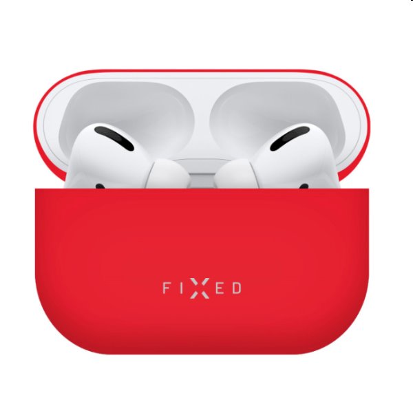FIXED Silky Silikonové pouzdro pro Apple AirPods Pro, červené FIXED Silky Silikonové pouzdro pro Apple AirPods Pro, červené