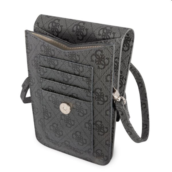 Guess PU 4G Triangle Logo Phone Bag, black Guess PU 4G Triangle Logo Phone Bag, black