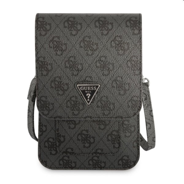 Guess PU 4G Triangle Logo Phone Bag, black