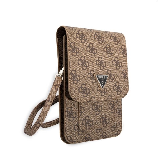 Guess PU 4G Triangle Logo Phone Bag, brown Guess PU 4G Triangle Logo Phone Bag, brown