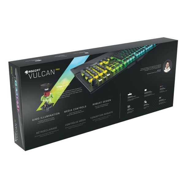Herní klávesnice ROCCAT Vulcan Pro, Linear red switch, US rozložení Herní klávesnice ROCCAT Vulcan Pro, Linear red switch, US rozložení