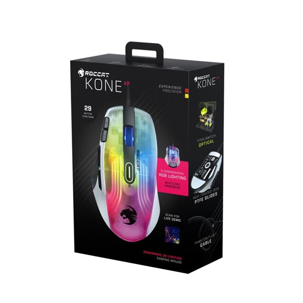 Herní myš ROCCAT Kone XP 3D Lighting, bílá Herní myš ROCCAT Kone XP 3D Lighting, bílá