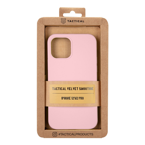 Pouzdro Tactical Velvet Smoothie pro Apple iPhone 12/12 Pro, růžové