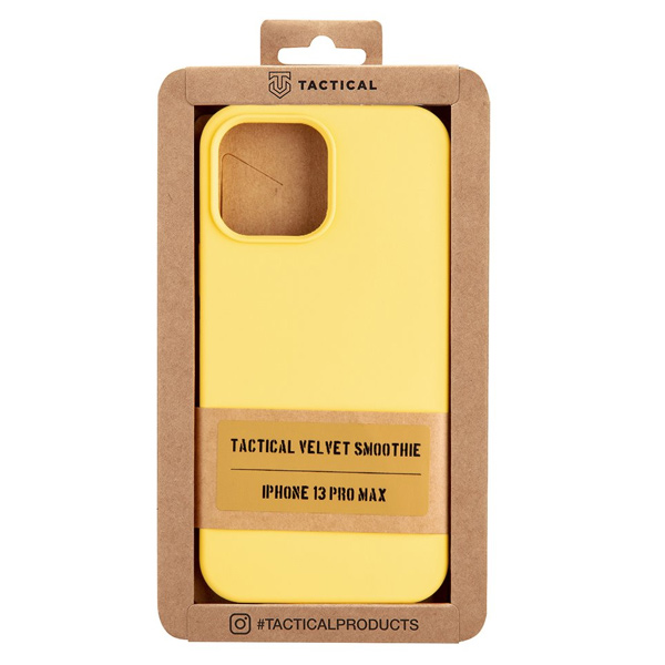 Pouzdro Tactical Velvet Smoothie pro Apple iPhone 13 Pro Max, žluté