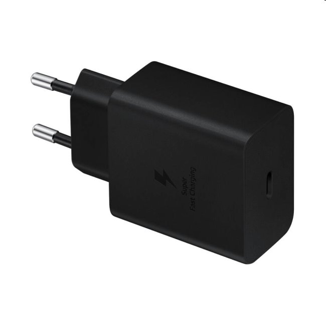 Rýchlonabíječka Samsung 45W s USB-C kabelem, black