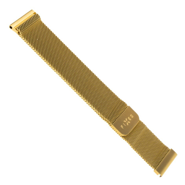FIXED Mesh Nerezový řemínek pro SmartWatch 20 mm, zlatý FIXED Mesh Nerezový řemínek pro SmartWatch 20 mm, zlatý