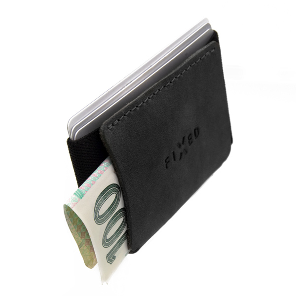 FIXED Smile Kožená peněženka, černá