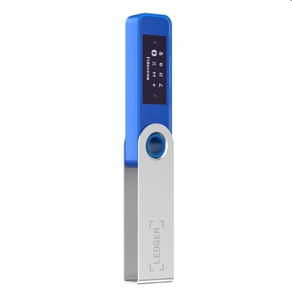 Ledger Nano S Plus hardverová peněženka na kryptomeny, modrá