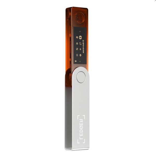 Ledger Nano X hardverová peněženka na kryptoměny, oranžová
